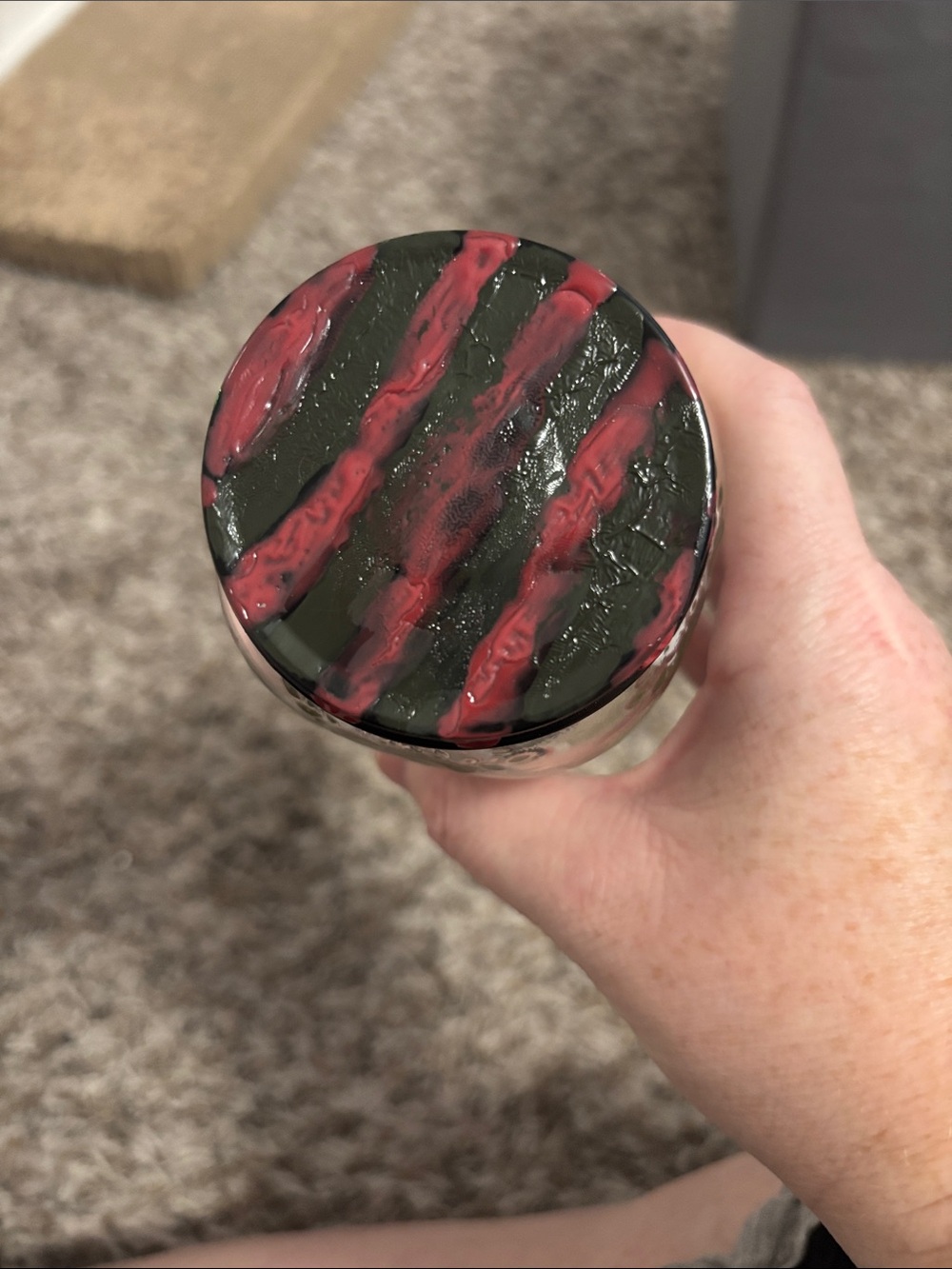 Freddy Krueger horror fandom vibes handcrafted jar by me - Picture 5 of 5